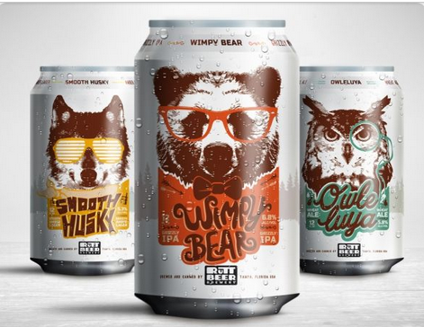 packaging logo branding la french bulldog funky craft beer